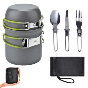 Outdoor Tableware Camp Cooking Set Portable Cook Gear Aluminum Alloy Cookware Sets etc kit for Camping Lovers