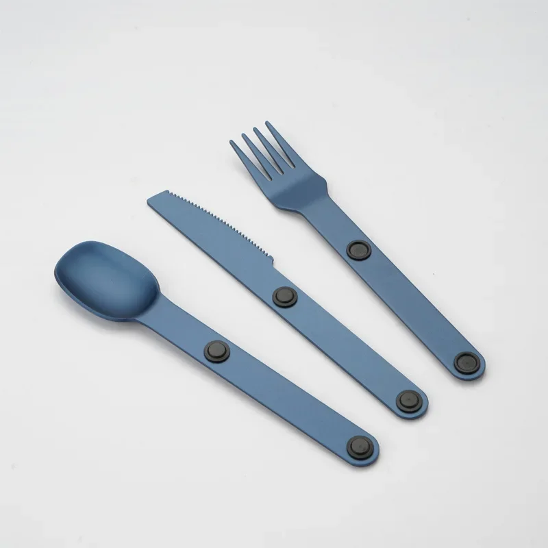 3-In-1 Camping Utensils Set Hot Sale Connect Magnetic Cutter Fork Spoon Flatware Camping Cutlery Travel Carry Kits Parts - Image 6