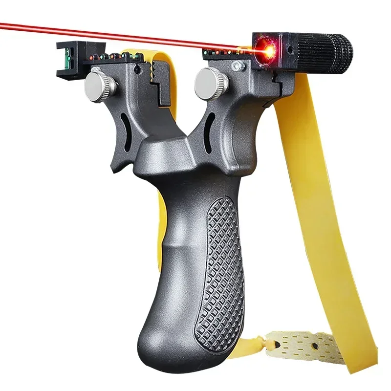 Laser Shooting Slingsshot Outdoor Hunting Flat Rubber Band Mud Ball Toy Aiming Slingshot Bag Storage Catapult Package - Image 8