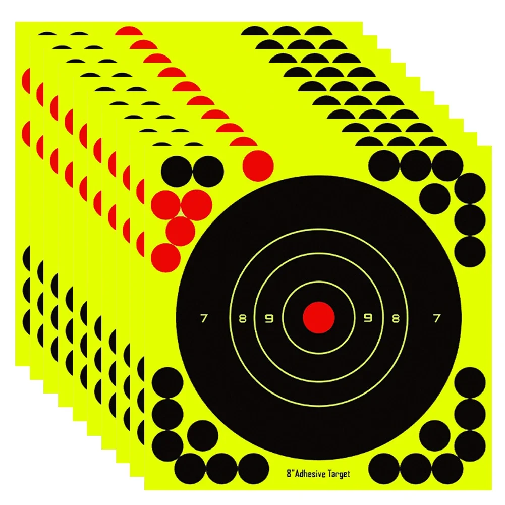100-10PCS 8-inch Splatter Target High Visibility Adhesive Shooting Target Stickers Reactive Hunting Shooting Training Paper - Image 10