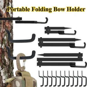 Hunting Tree Stand Highwild Tree Stands Screw in Tree Steps Portable Folding Archery Bow Hook Bow Hanger Gear Holder Accessory