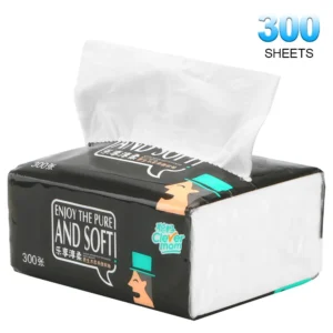 4 Layers 300 Sheets Toilet Paper Household Pure Wood Pulp Paper Towel Dinner Table Napkins Disposable Tissue