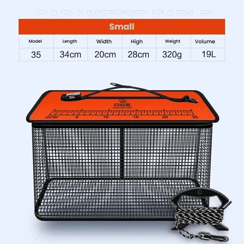 Santa King Floating Fish Basket Foldable Fishing Holder Minnow Bucket Portable Collapsible Fishing Net Storage Cage - Image 7
