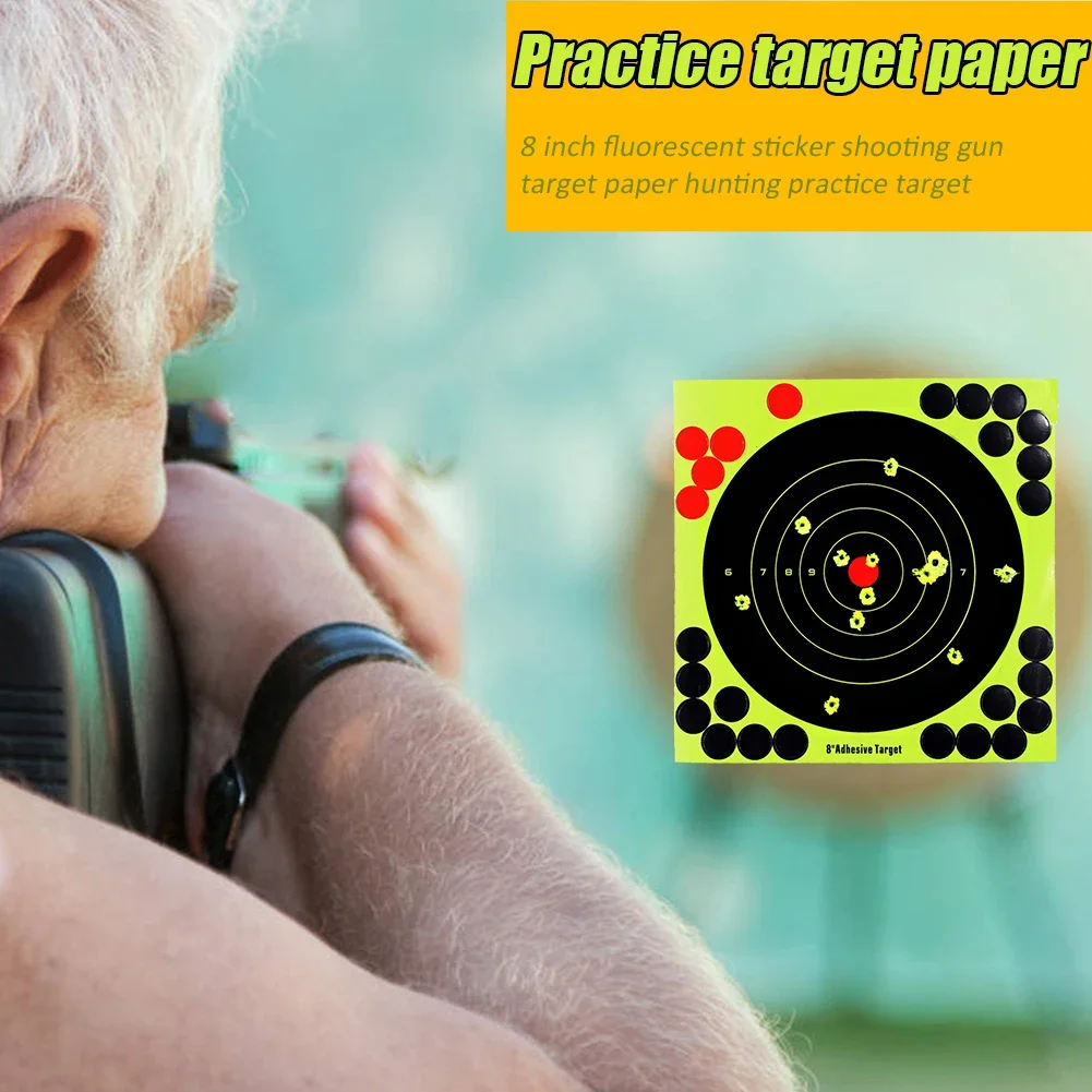 100-10PCS 8-inch Splatter Target High Visibility Adhesive Shooting Target Stickers Reactive Hunting Shooting Training Paper - Image 3