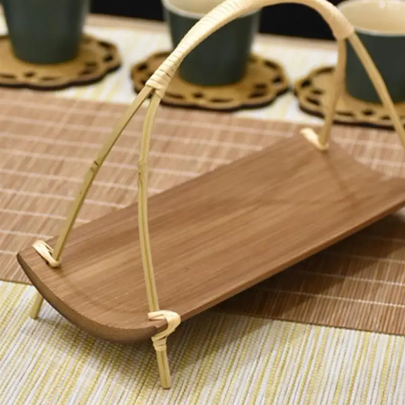 Creative Wooden Tea Tray Serving Table Plate Snacks Food Storage Dish for Home Fruit Dishes Saucer Tray Dessert Serving Tray - Image 4