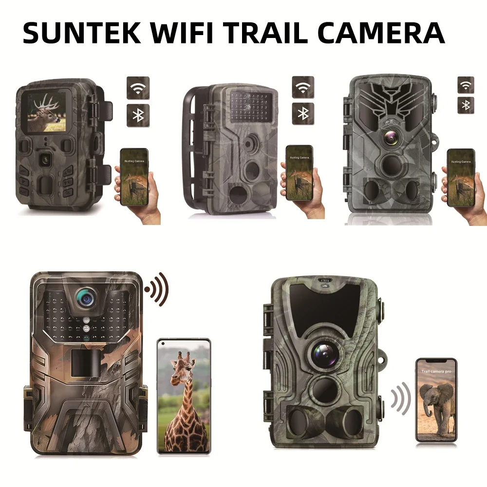 Suntek WIFI Series 4K/2.7K 36MP/24MP Trail Camera Wildlife Infrared Night Vision Motion Activated IP65 Waterproof Trap Game Cam - Image 6