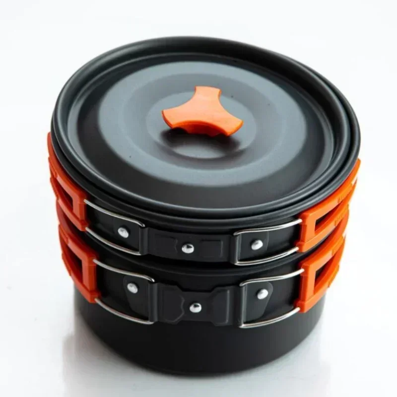 Camping Cookware Set Aluminum Nonstick Portable Outdoor Tableware Kettle Pot Cookset Cooking Pan Bowl for Hiking BBQ Picnic - Image 5