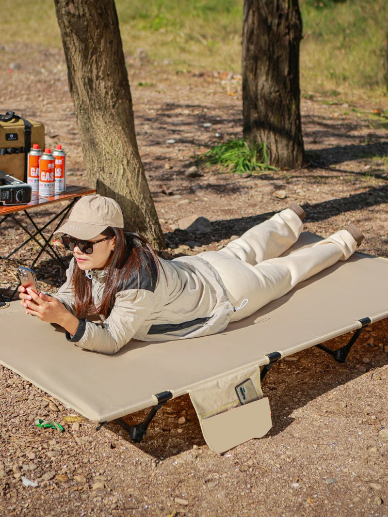 Lohascamping 90cm widen Camping cot Ultralight Portable High-low dual-purpose folding Bed Backpacking Travel hiking Sleeping Cot - Image 3