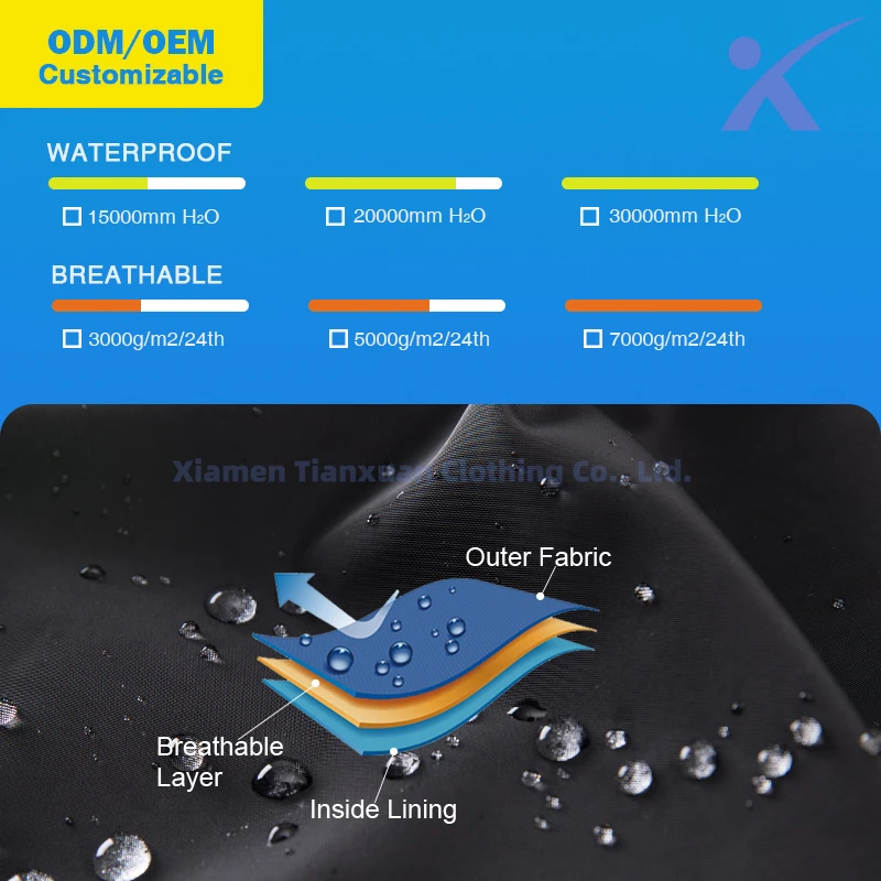 3 Layer Breathable Waders Fishing Fly Fishing Waders With Stocking Foots - Image 3