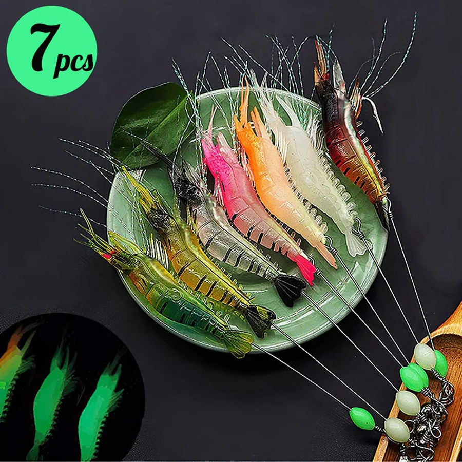 3pcs/7pcs Shrimp Lures Fishing Lures Artificial Fishing Bait Isca Artificial Ascesorios Pesca - Image 2