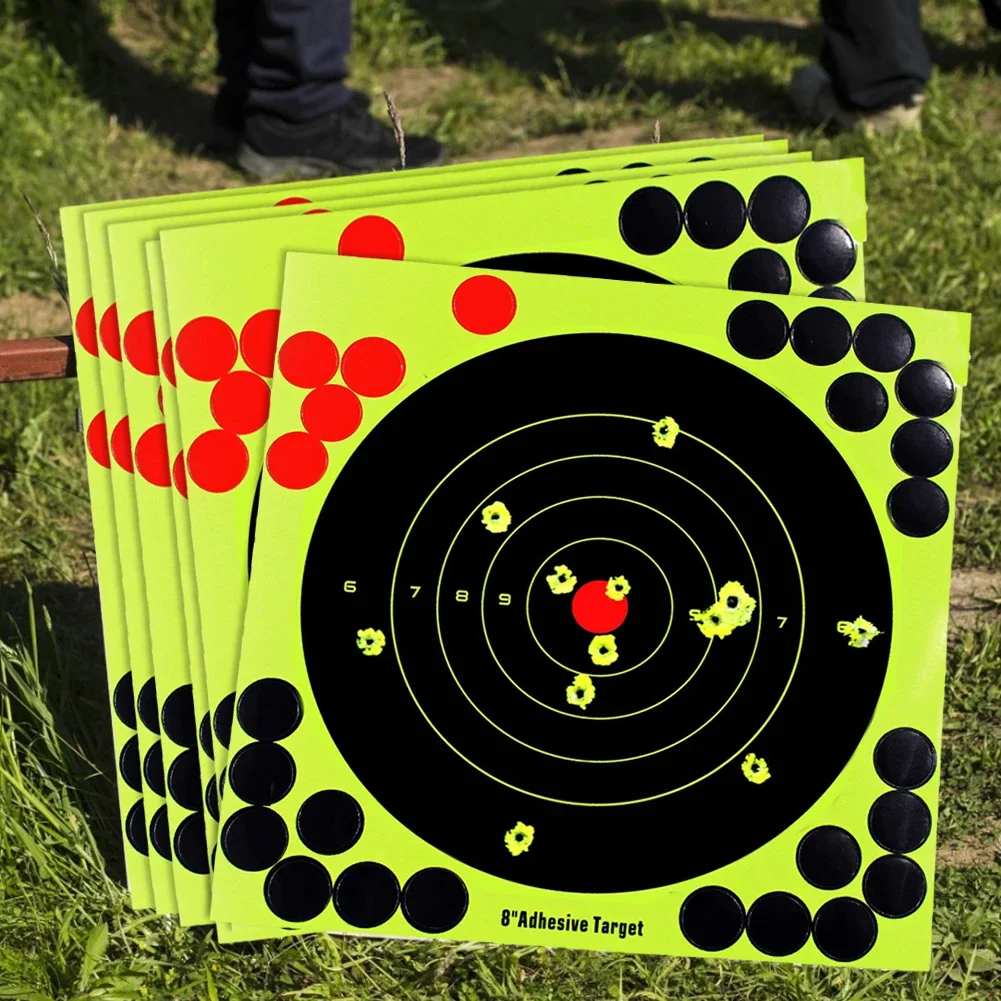 100-10PCS 8-inch Splatter Target High Visibility Adhesive Shooting Target Stickers Reactive Hunting Shooting Training Paper - Image 4