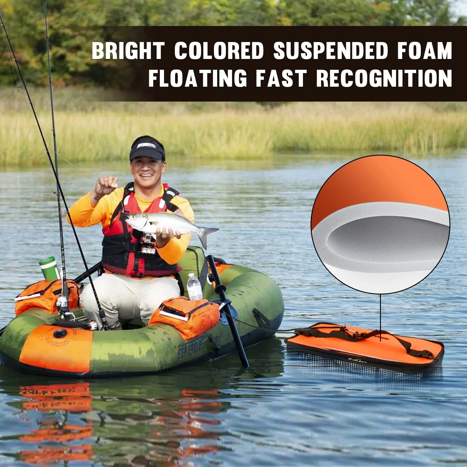 Santa King Floating Fish Basket Foldable Fishing Holder Minnow Bucket Portable Collapsible Fishing Net Storage Cage - Image 5