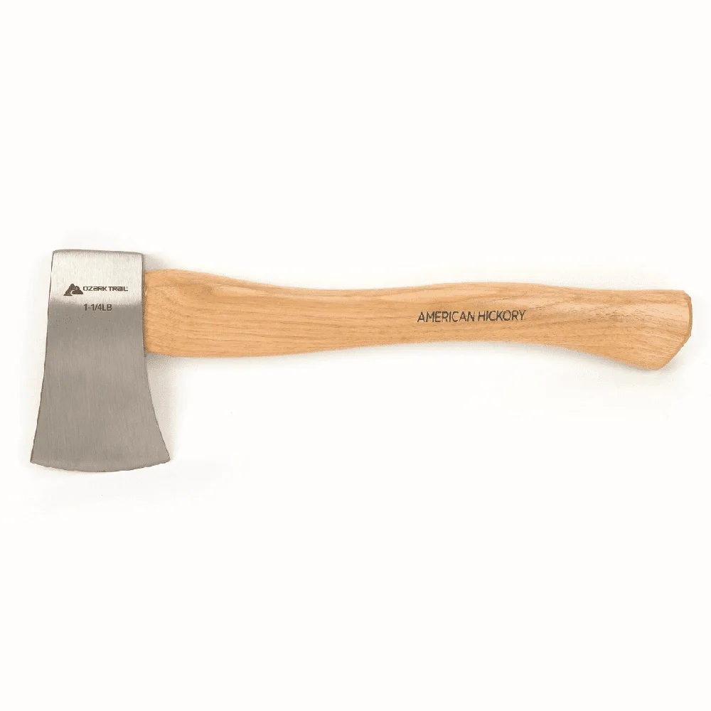 1.25 lb Hatchet Axe with 12 Inch Hickory Handle Camping Outdoor Survival Gardening and Kindling Tool - Image 4