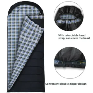 Cold-proof Waterproof Sleeping Bags Foldable Portable Keep Warm Sleeping Bags Adult Outdoor Travel Thickened Widened Sleep Bag