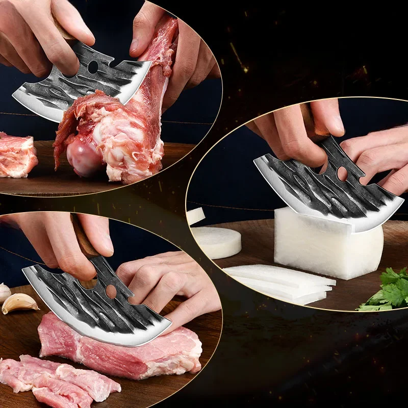 Meat cleaver Corkscrew Steak Vegetable fruit Portable Ultimate Knife with sheath Barbecue picnic camping outdoor cutlery - Image 5