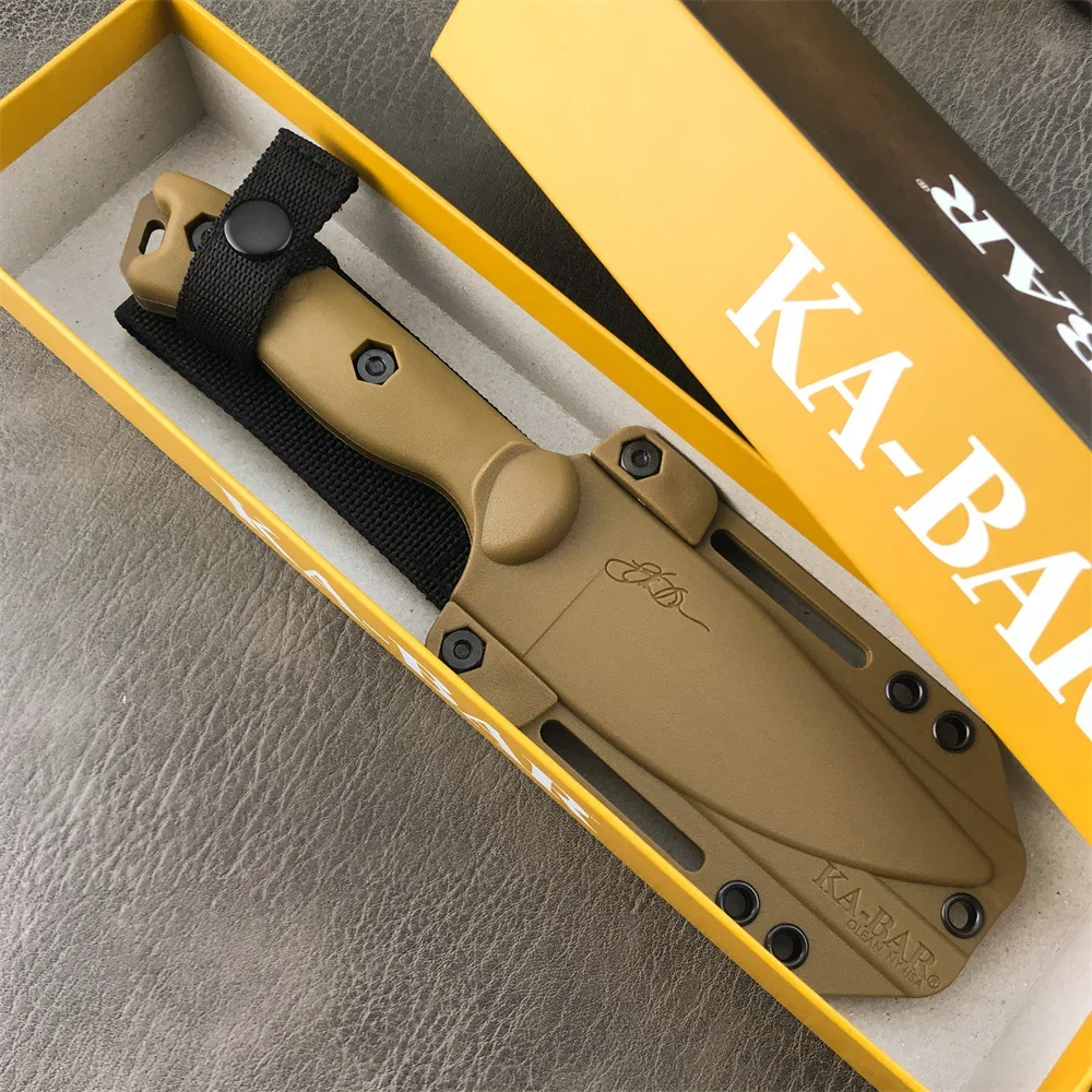 KA-BAR18 Military Fixed Blade Knife D2 Blade Nylon Fiberglass Handle Outdoor Jungle Hunting Cutting Knives EDC Emergency Tools - Image 3