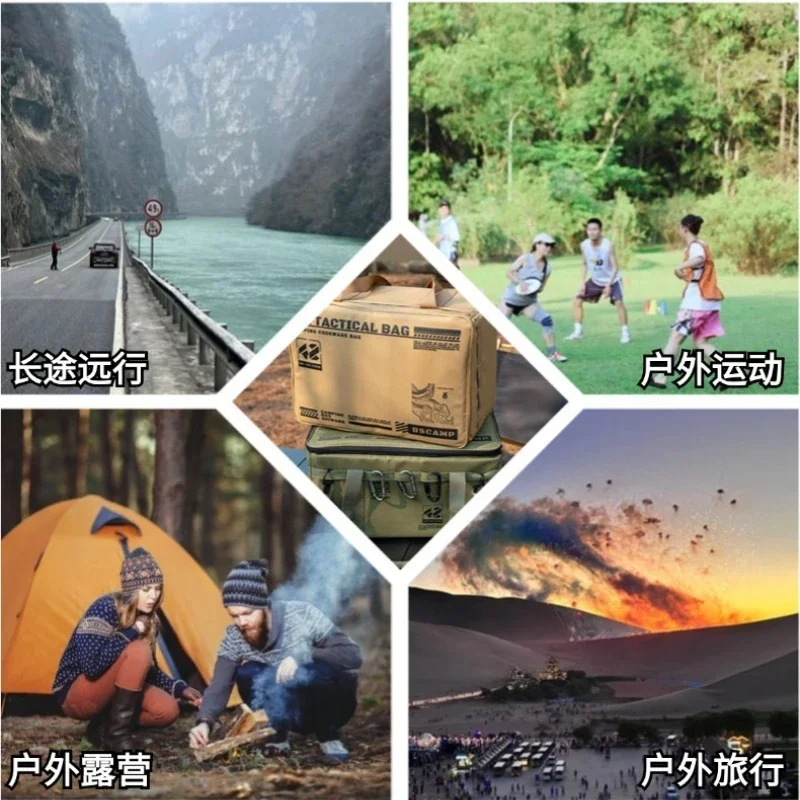 Outdoor Camping Gas Tank Storage Bag Large Capacity Ground Nail Tool Bag Gas Canister Picnic Cookware Utensils Kit Bag - Image 6