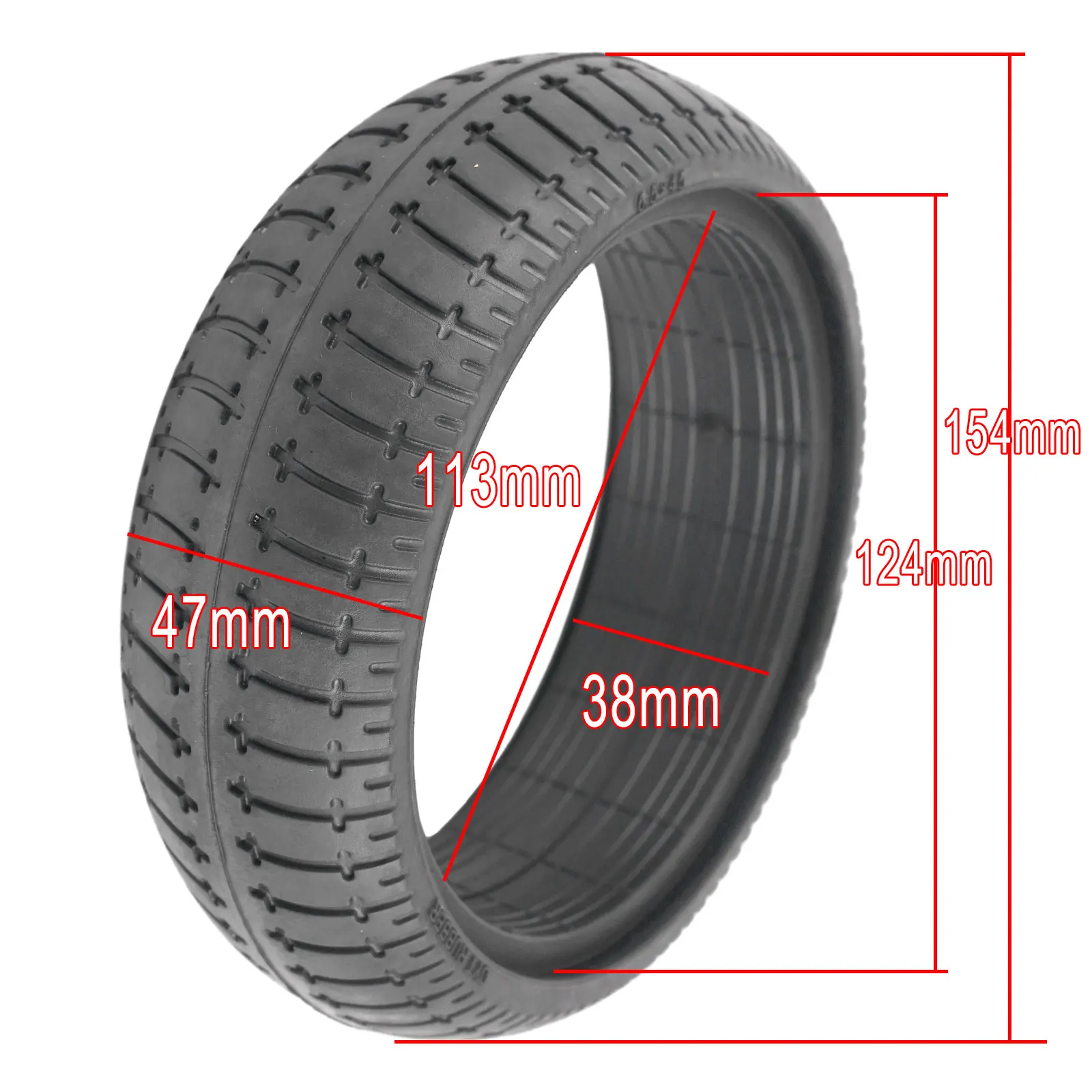 165x45 6.5 Inch Solid Tyre Black Rubber 165x45 360g 6.5 Inch 2022 New Hoverboard Self Balancing Electric Scooter Parts - Image 2