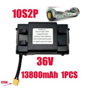 High-quality 36V 13.8Ah 10s2p Rechargeable Lithium-ion Battery for Electric Self-balancing Scooter,HoverBoard and Unicycle