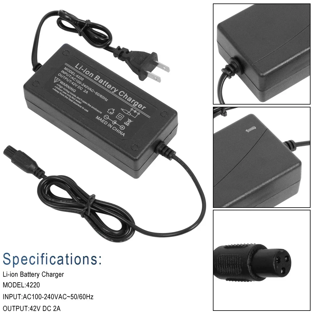 Li ion Chargers Accessories 42v 2A Lithium Battery Charger for Hoverboard Self-Balancing E-Bike Scooter Bicycle - Image 2