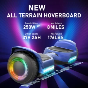 6.5''Self Balancing Hoverboard -All Terrain Hoverboard for Kids w/ LED Light&Bluetooth Speaker
